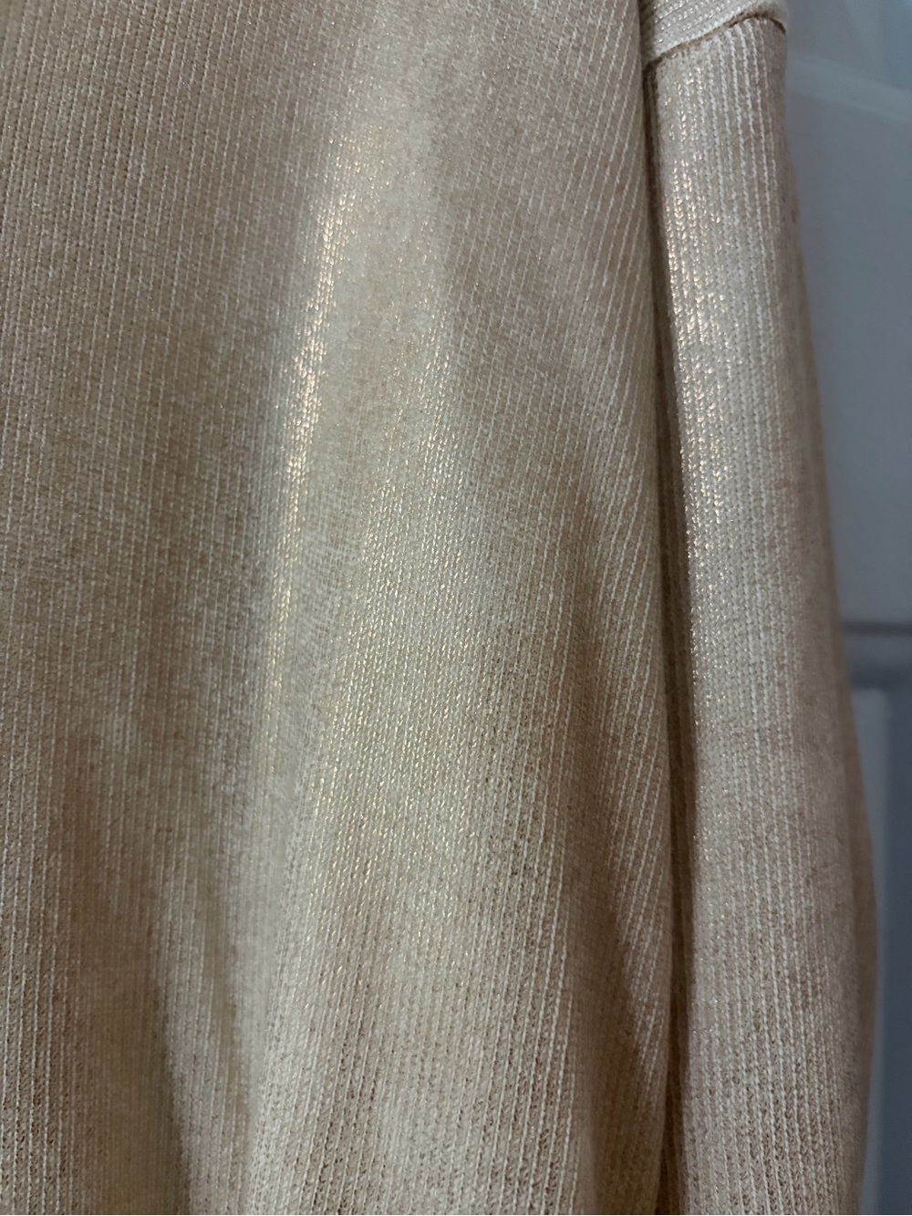 Avec Les Filles Champagne Gold Long Sleeve Sweater Mini Dress Size large. - Picture 4 of 10
